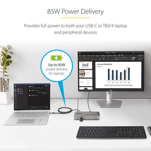 StarTech.com 101N-USBC-DOCK station d'accueil Avec fil USB 3.2 Gen 1 (3.1 Gen 1) Type-C Gris - Image 12