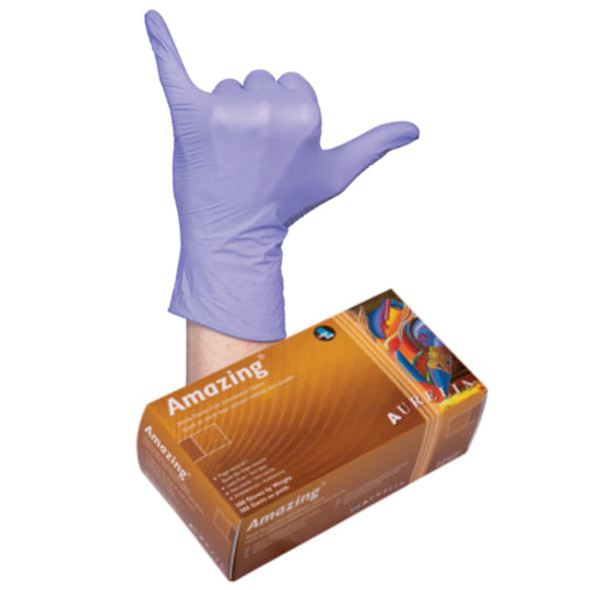 Aurelia Amazing 2mil Nitrile Gants - Mauve - Caisse de 10 boîtes