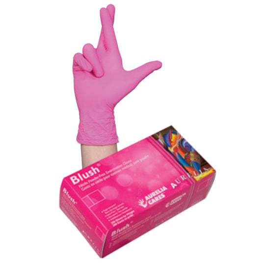 Aurelia Blush 2.5mil Nitrile Gants - Rose - Caisse de 10 boîtes