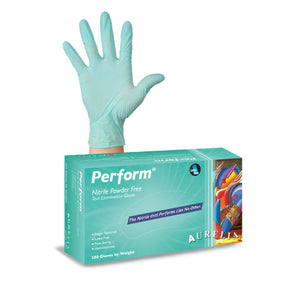 Perform 2.5mil Nitrile Gloves - Teal Green - Case of 10 boxes - Stopgerms