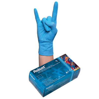 Robust 5mil Nitrile Gloves - Blue - Case of 10 boxes - Stopgerms