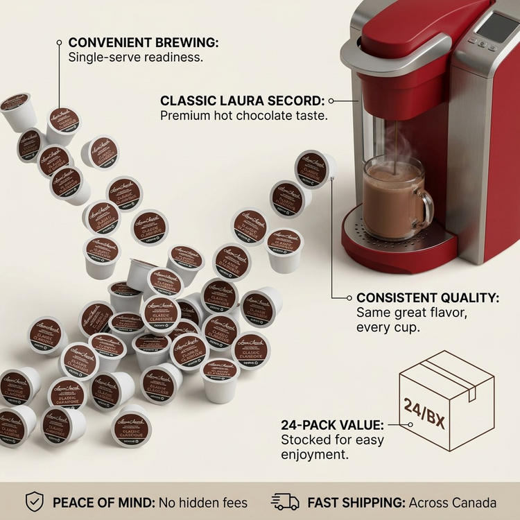 HOT CHOCOLATE-K CUP LAURA SECORD (21717) 24/BX - Cartouches Certifiees
