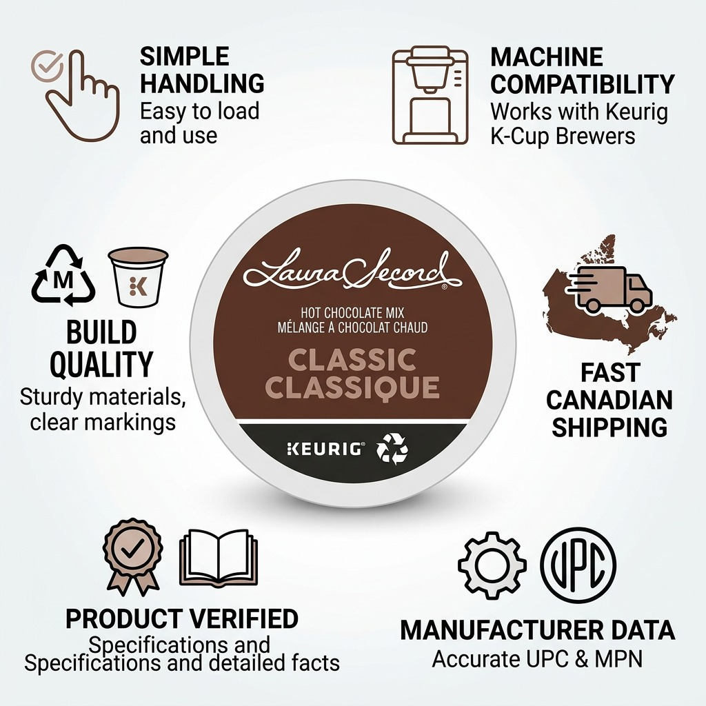 HOT CHOCOLATE-K CUP LAURA SECORD (21717) 24/BX - Cartouches Certifiees
