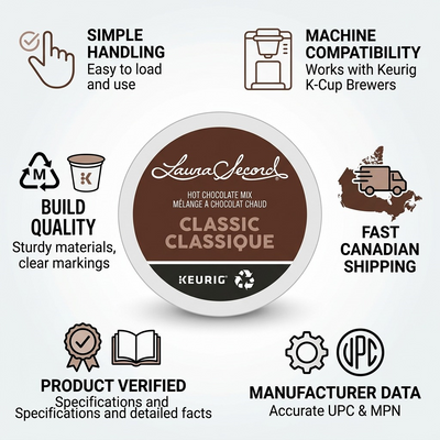 HOT CHOCOLATE-K CUP LAURA SECORD (21717) 24/BX - Cartouches Certifiees