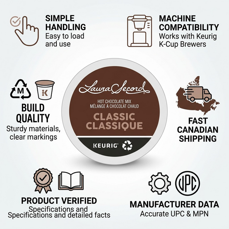 HOT CHOCOLATE-K CUP LAURA SECORD (21717) 24/BX - Cartouches Certifiees
