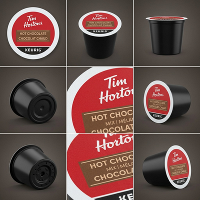 HOT CHOCOLATE-K CUP TIM HORTONS 20/BX - Cartouches Certifiees