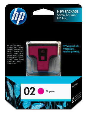 HP 02 (C8772WN) Magenta Original Inkjet Cartridge - Cartouches Certifiees