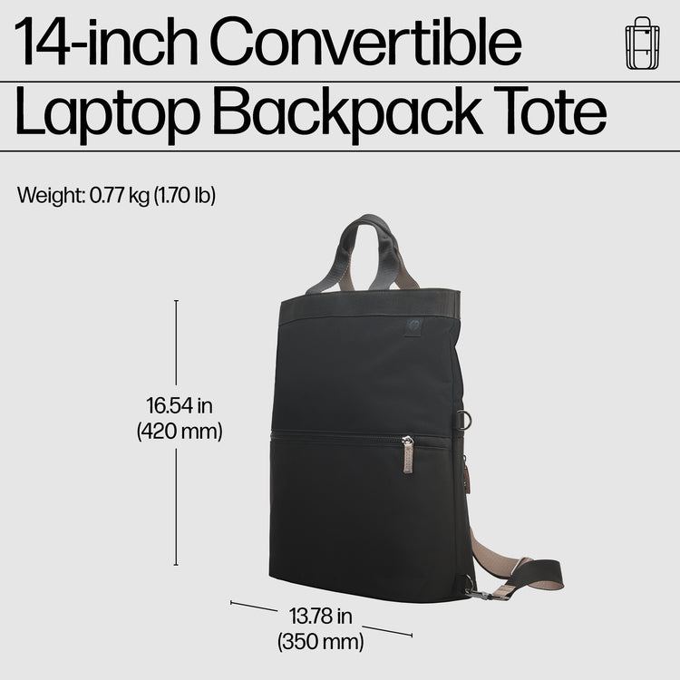 HP 14 Convertible Laptop Backpack Tote 35.8 cm (14.1") Black (9C2H1AA) - Cartouches Certifiees