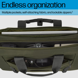 HP 15.6 Modular Laptop Bag 39.6 cm (15.6") Messenger case Green, Grey (9J497AA) - Cartouches Certifiees