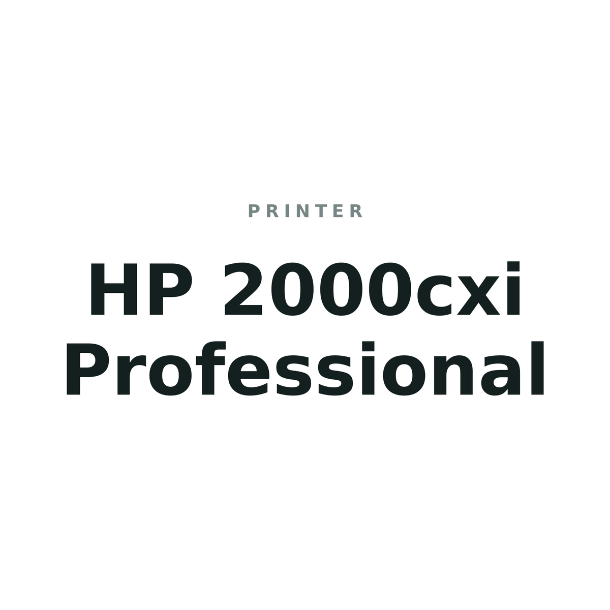 HP 2000cxi Professional