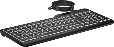 HP 405 Backlit Wired keyboard Home USB Black (7N7C1UT#ABA) - Cartouches Certifiees