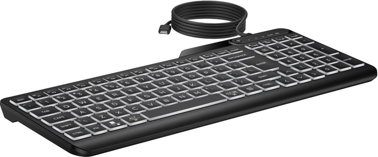 HP 405 Backlit Wired keyboard Home USB Black (7N7C1UT#ABA) - Cartouches Certifiees