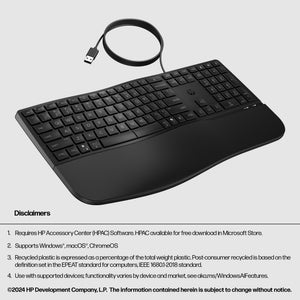 HP 485 Comfort Wired Keyboard (8T6M2AA#ABA) - Cartouches Certifiees