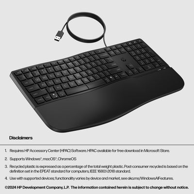 HP 485 Comfort Wired Keyboard (8T6M2AA#ABA) - Cartouches Certifiees