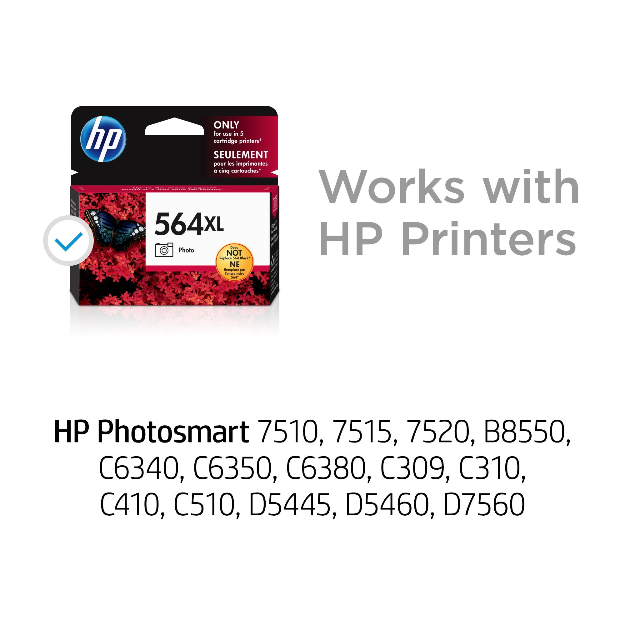 HP 564XL (CB322WN) Photo black Original Inkjet Cartridge - Cartouches Certifiees
