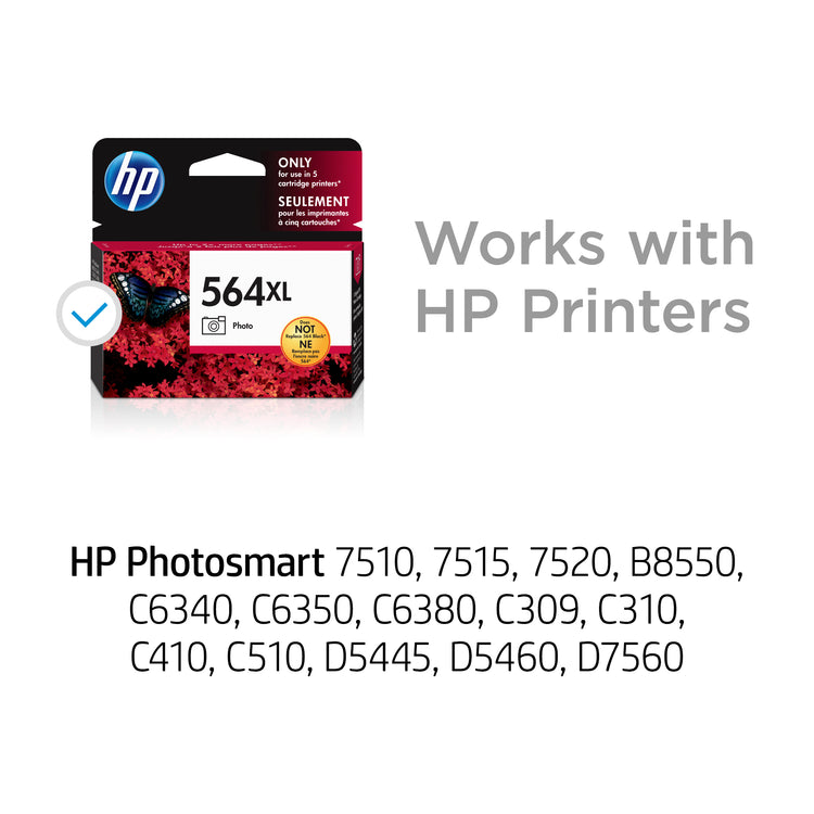 HP 564XL (CB322WN) Photo black Original Inkjet Cartridge - Cartouches Certifiees
