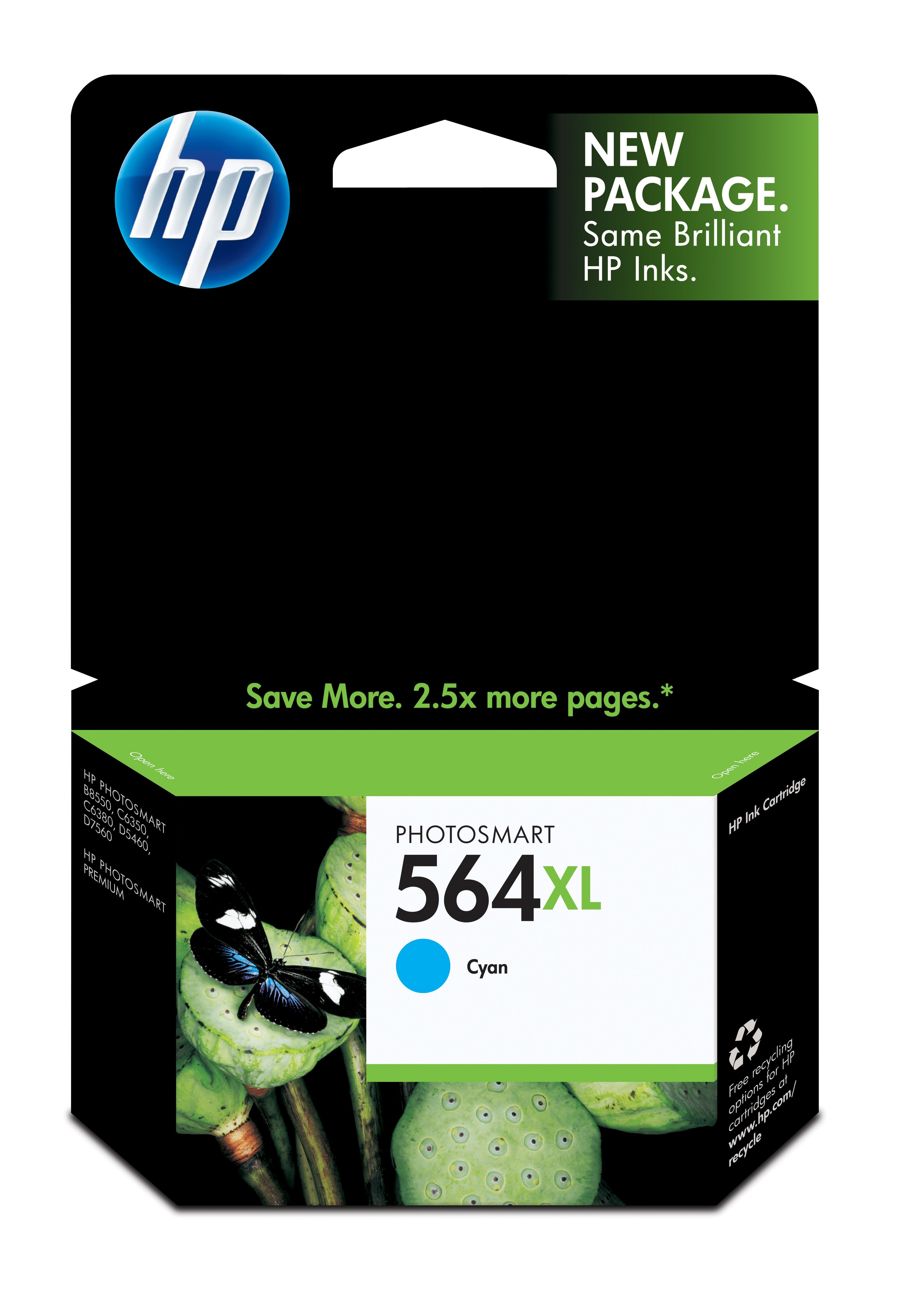 HP 564XL (CB323WN) Cyan Original Inkjet Cartridge - Cartouches Certifiees