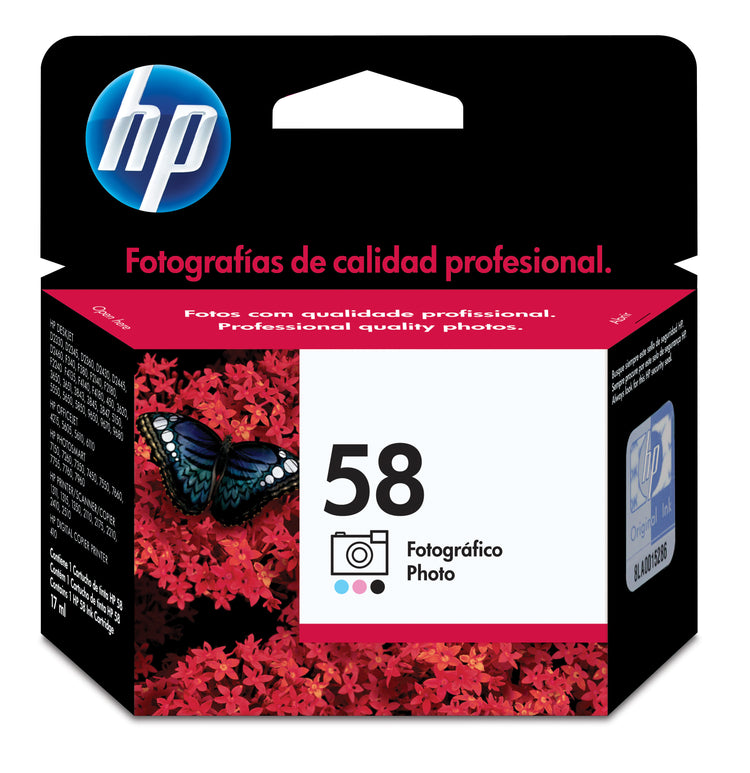 HP 58 (C6658AN) Photo Original Inkjet Cartridge - Cartouches Certifiees