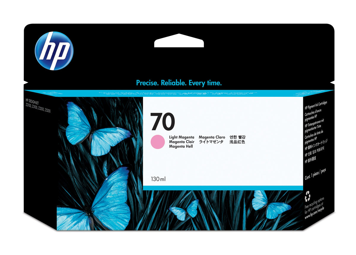 HP 70 - 130ml (C9455A) Light Magenta Original Inkjet Cartridge - Cartouches Certifiees