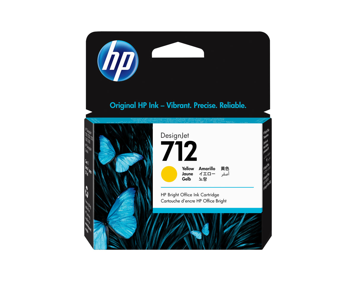 HP 712 - 29ml (3ED69A) Yellow Original Inkjet Cartridge - Cartouches Certifiees