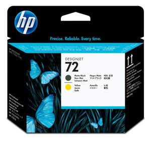 HP 72 (C9384A) Matte Black and Yellow Original Printhead - Cartouches Certifiees