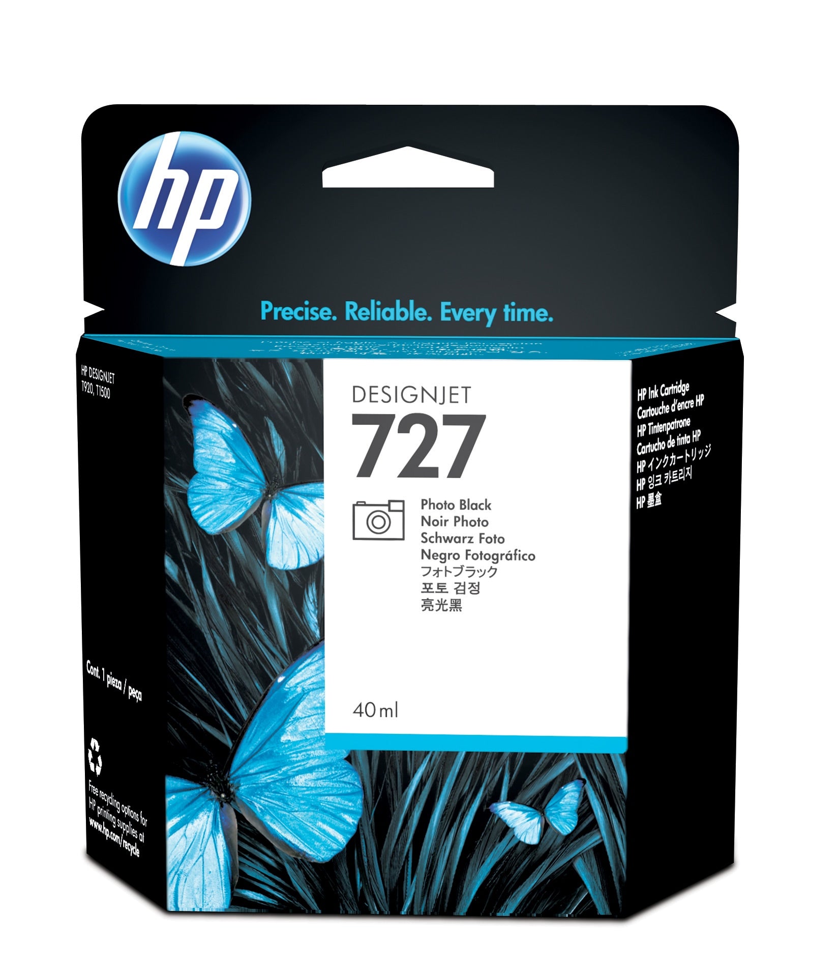 HP 727 - 40 ml (B3P17A) Photo black Original Inkjet Cartridge - Cartouches Certifiees