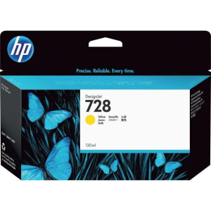 HP 728 - 130 ml (F9J65A) Yellow Original Inkjet Cartridge - Cartouches Certifiees