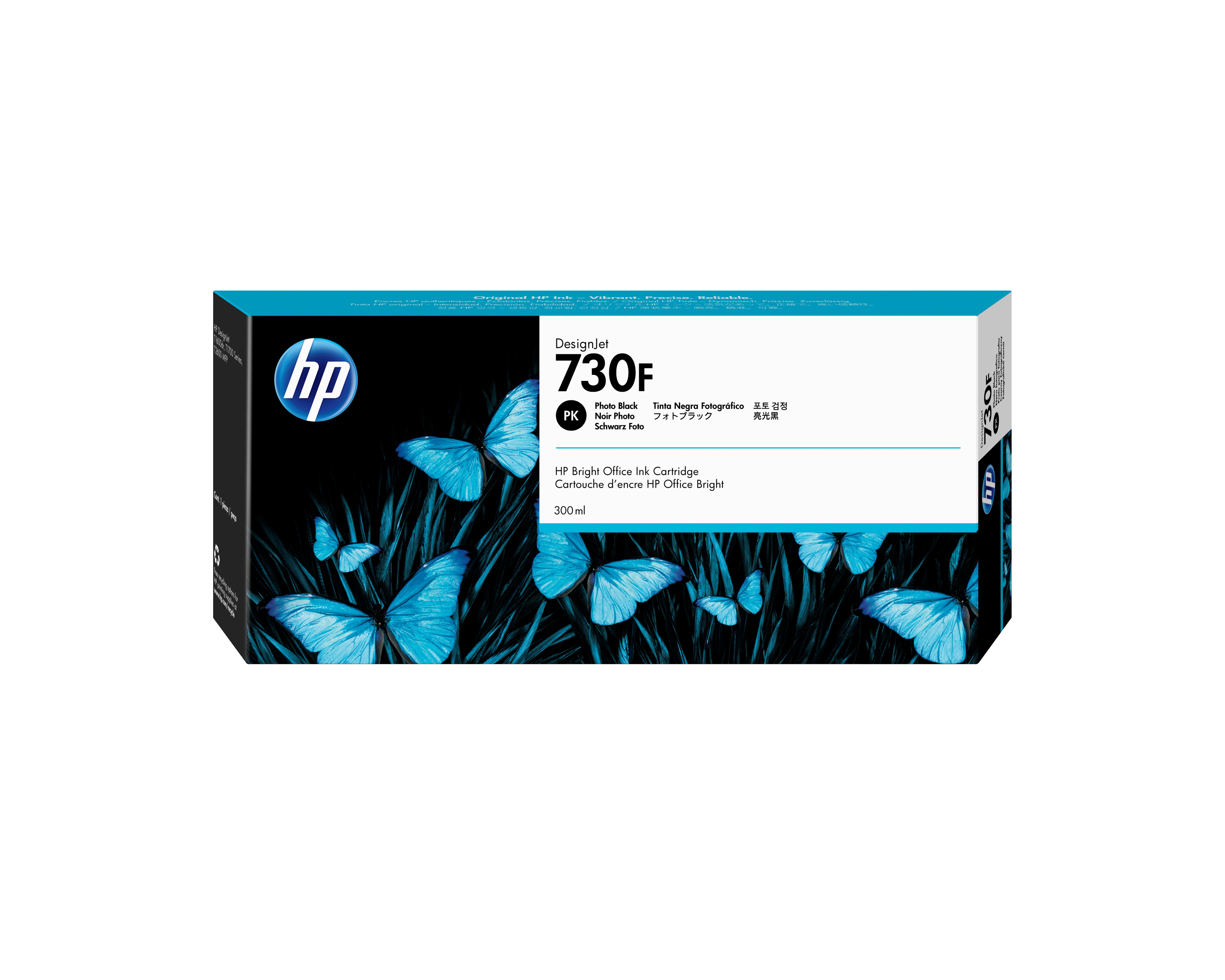 HP 730F 300-ml Photo Black DesignJet Ink Cartridge (1XB28A) - Cartouches Certifiees