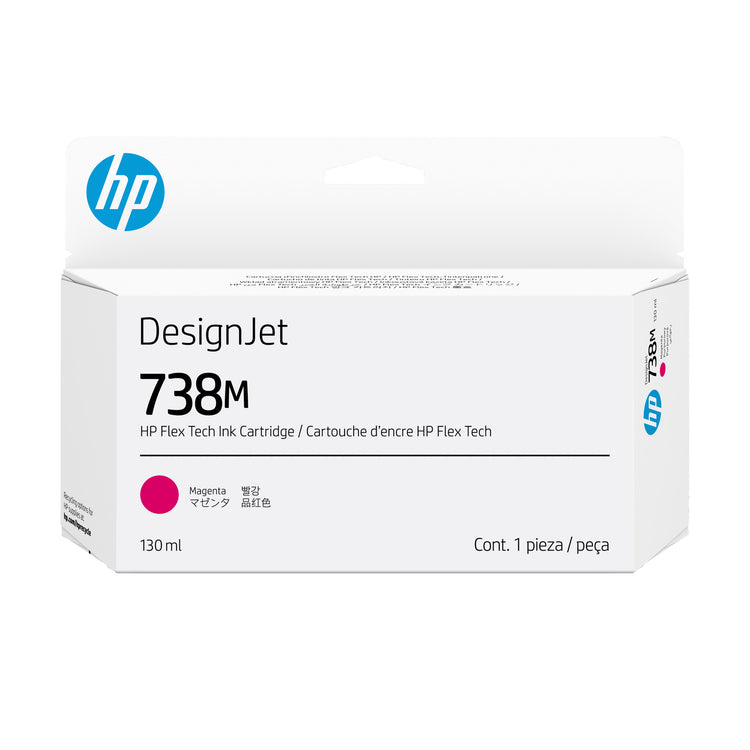 HP 738M 130-ml Magenta DesignJet Ink Cartridge (A24VNA) - Cartouches Certifiees