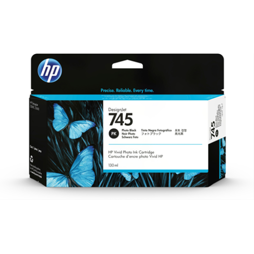 HP 745 130ml (F9J98A) Photo black Original Inkjet Cartridge - Cartouches Certifiees