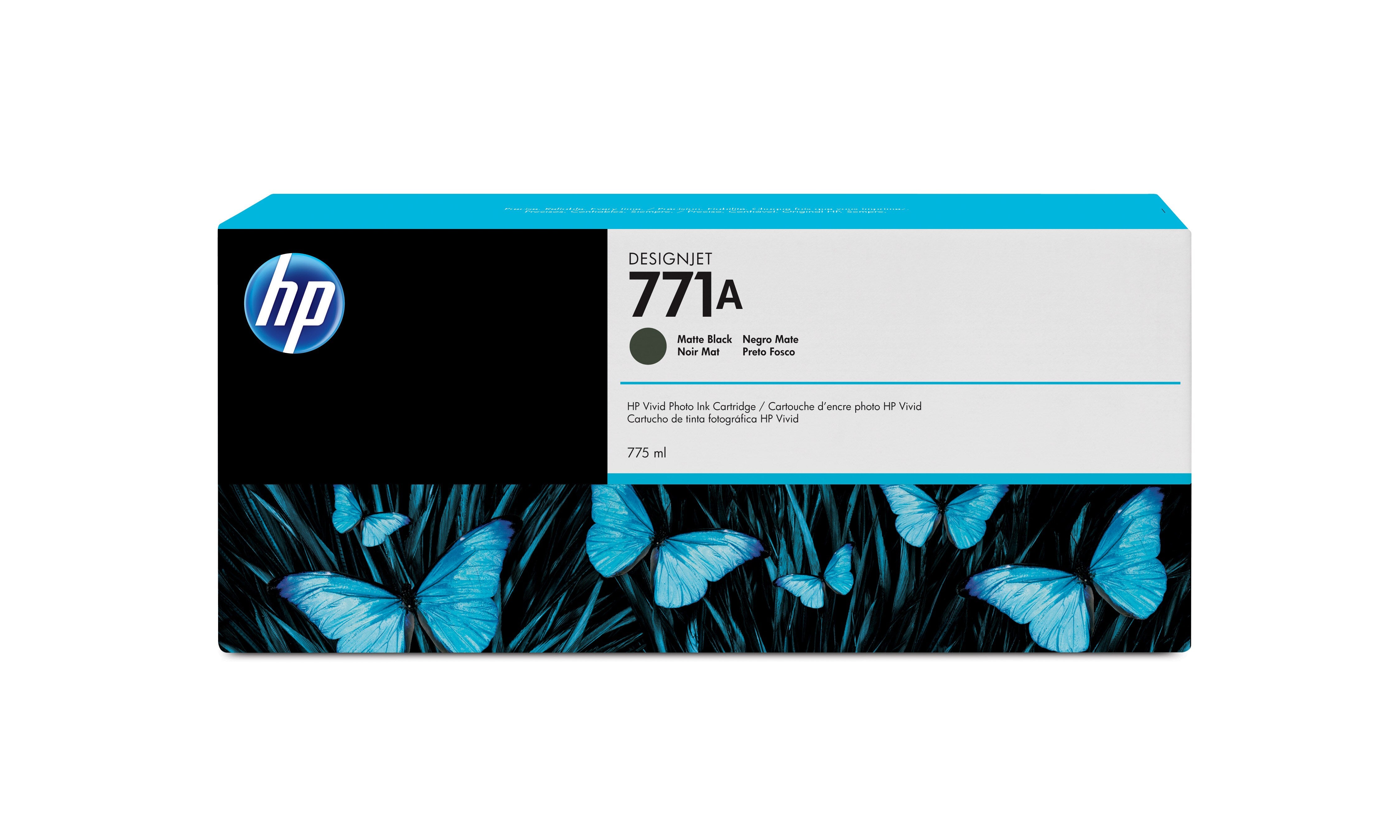 HP 771A - 775ml (B6Y15A) Matte Black Original Inkjet Cartridge - Cartouches Certifiees