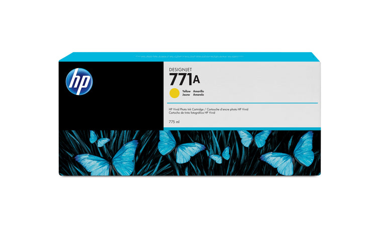 HP 771A - 775ml (B6Y18A) Yellow Original Inkjet Cartridge - Cartouches Certifiees