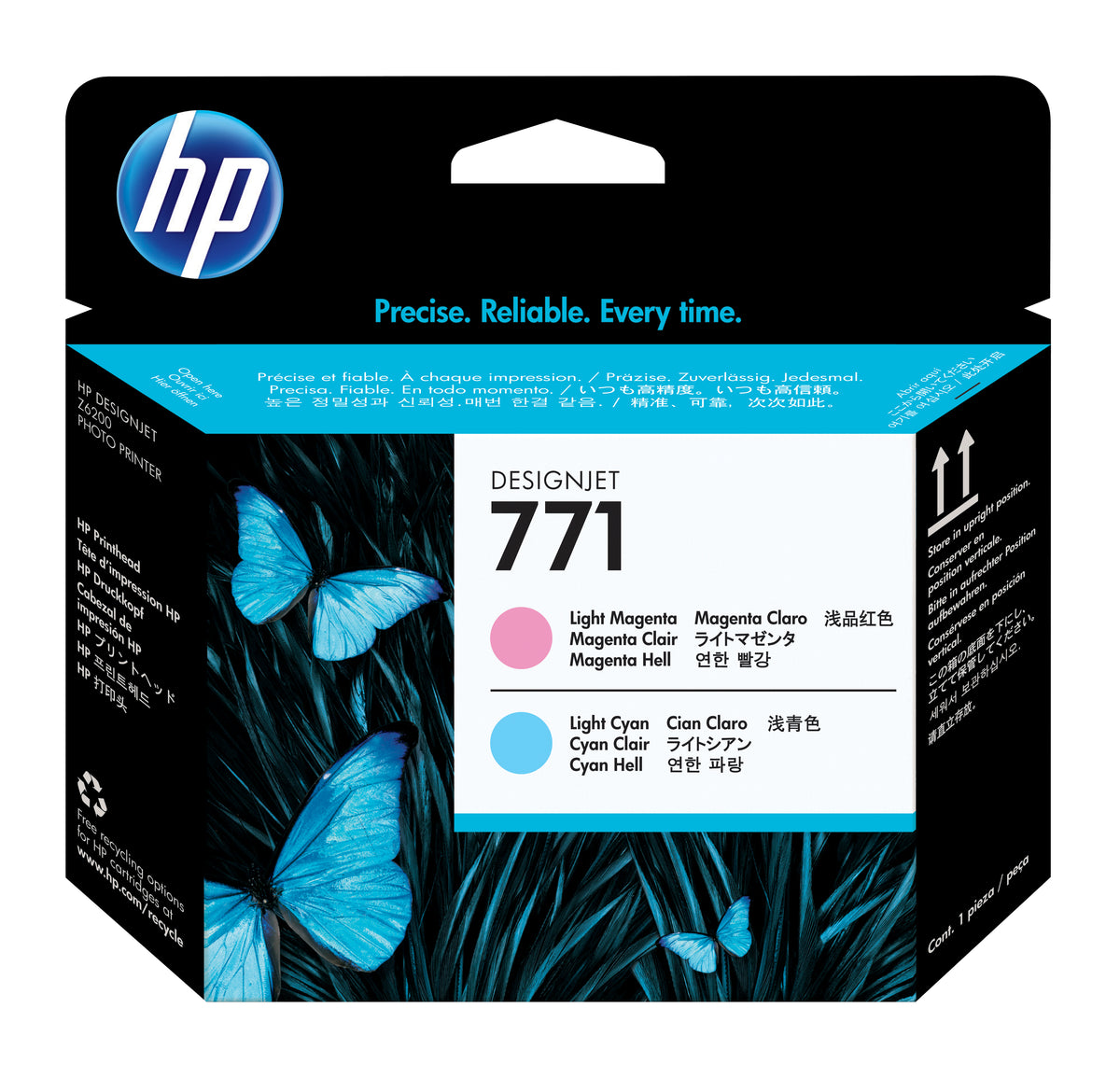 HP 771A (CE019A) Light Magenta and Light Cyan Original Printhead - Cartouches Certifiees