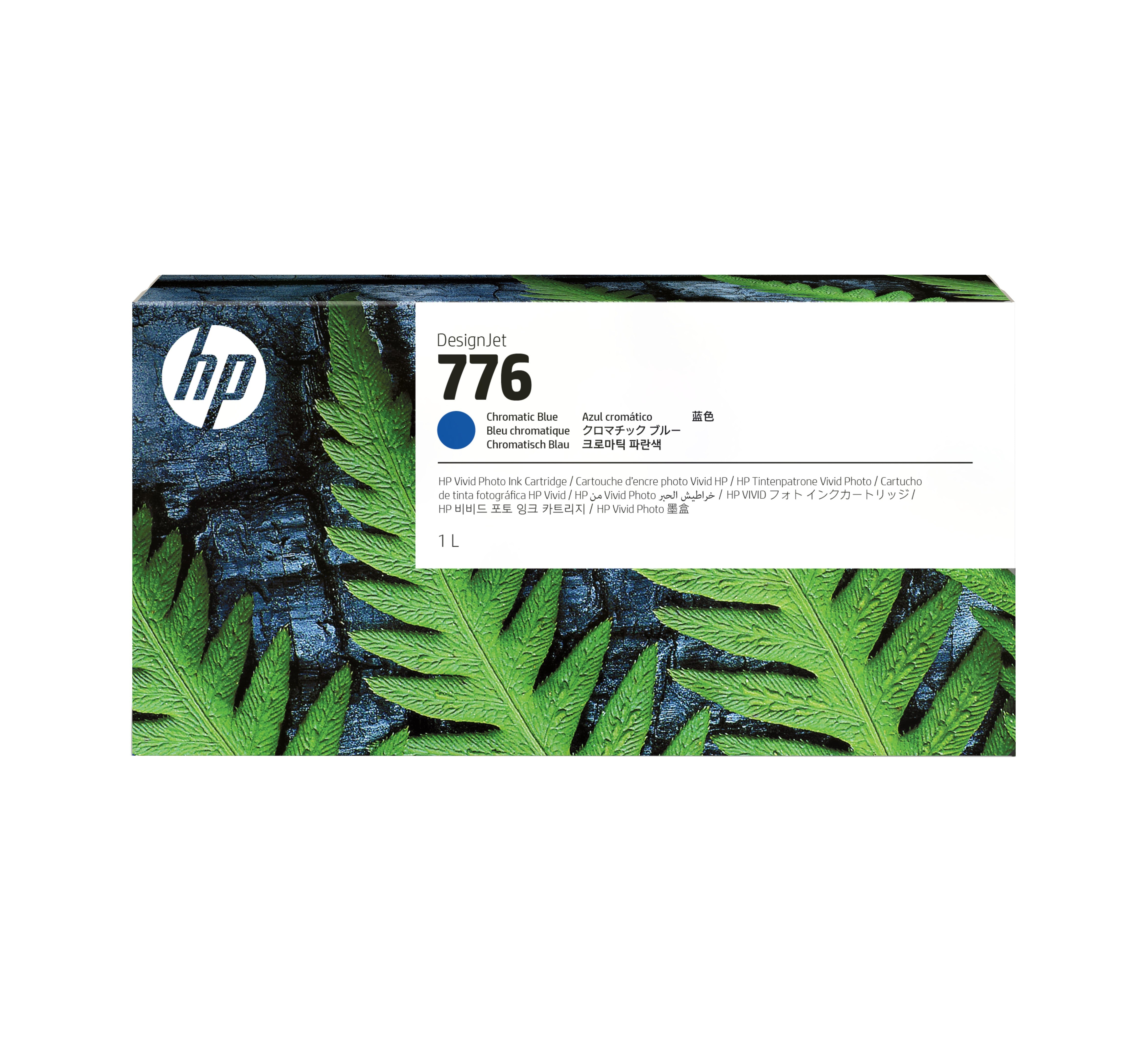 HP 776 - 1 liter (1XB04A) Chromatic Blue Original Inkjet Cartridge - Cartouches Certifiees
