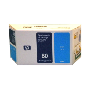 HP 80 - 350ml (C4846A) Cyan Original Inkjet Cartridge - Cartouches Certifiees