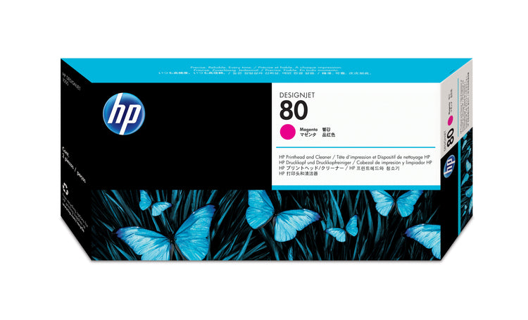 HP 80 (C4822A) Magenta Original Printhead and Cleaner - Cartouches Certifiees