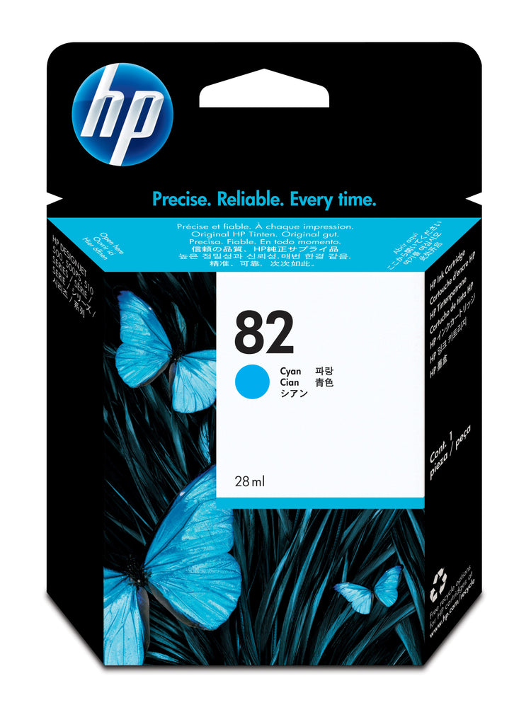 HP 82 - 28ml (CH566A) Cyan Original Inkjet Cartridge - Cartouches Certifiees