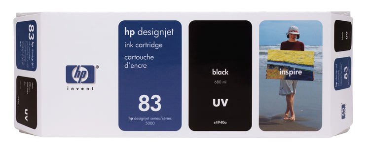 HP 83 - 680ml (C4940A) Black Original Inkjet Cartridge - Cartouches Certifiees