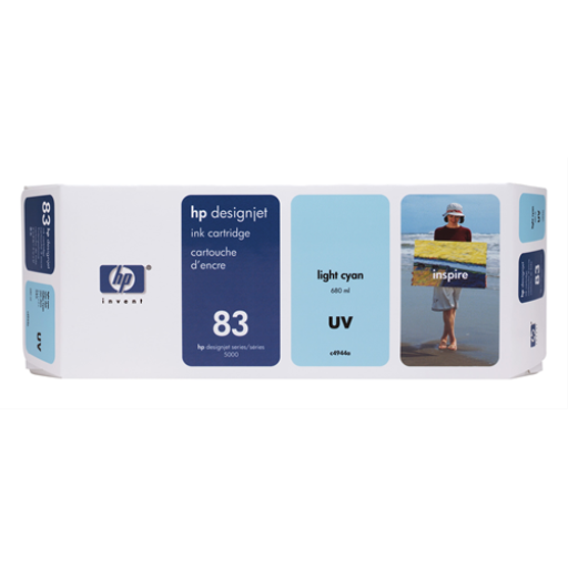 HP 83 - 680ml (C4944A) Light Cyan Original Inkjet Cartridge - Cartouches Certifiees