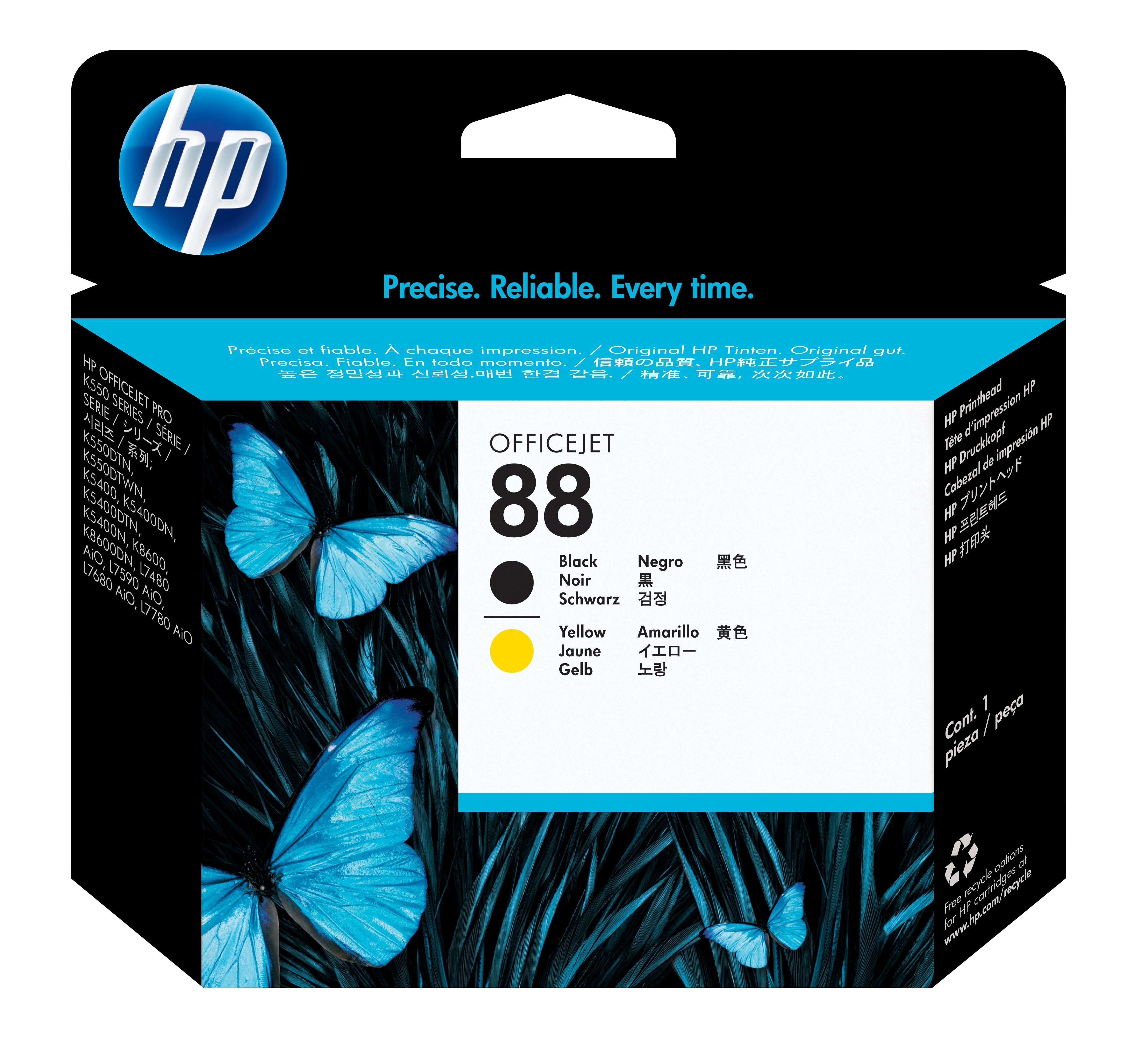 HP 88 (C9382A) Cyan and Magenta Original Printhead - Cartouches Certifiees