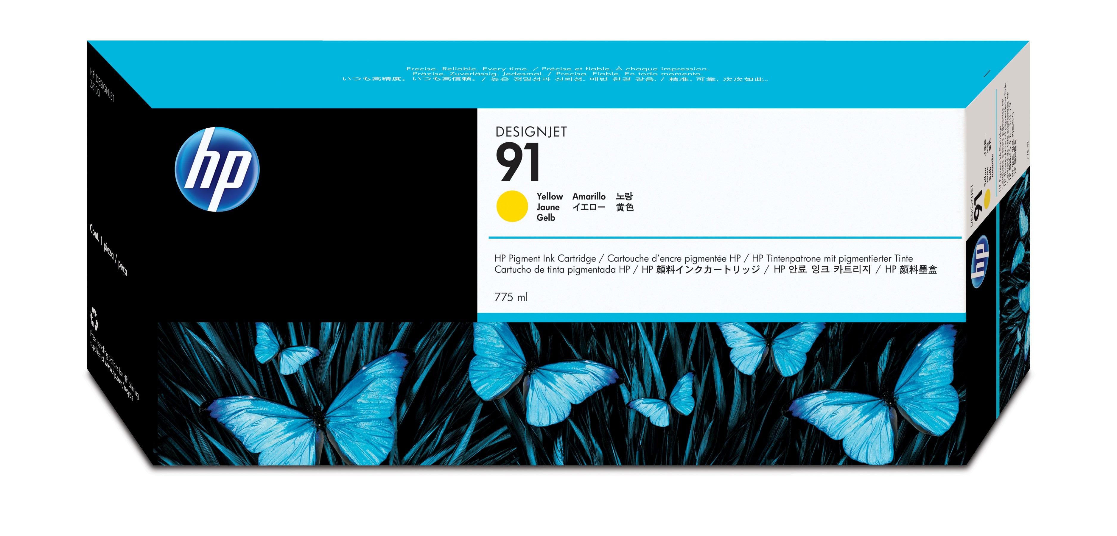HP 91 775ml (C9469A) Yellow Original Inkjet Cartridge - Cartouches Certifiees