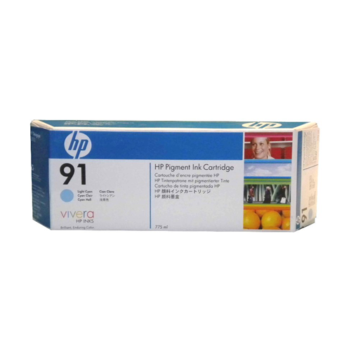 HP 91 775ml (C9470A) Light Cyan Original Inkjet Cartridge - Cartouches Certifiees