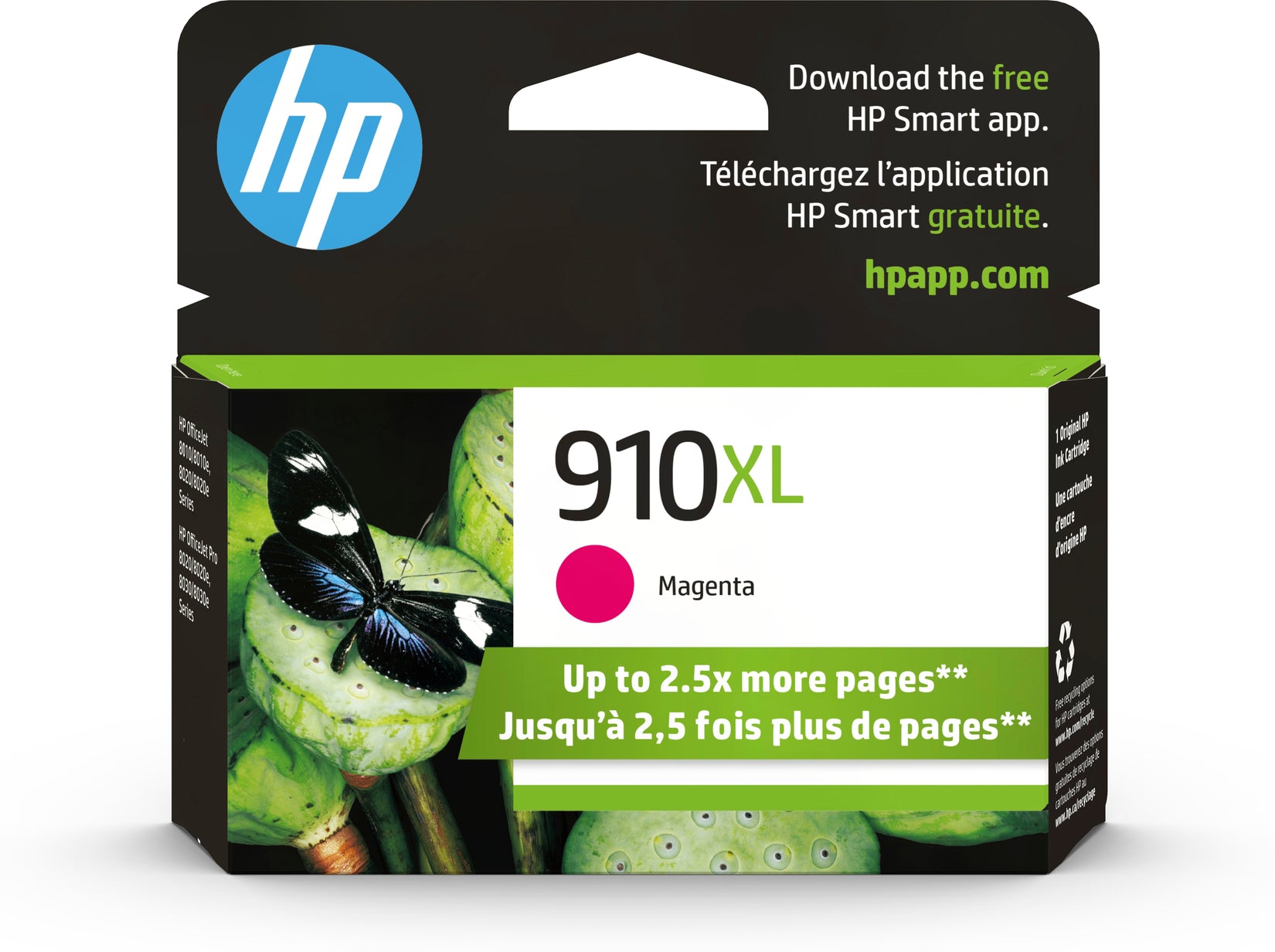 HP 910XL (3YL63AN) Magenta Original Inkjet Cartridge - Cartouches Certifiees
