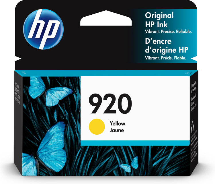 HP 920 (CH636AN) Yellow Original Inkjet Cartridge - Cartouches Certifiees