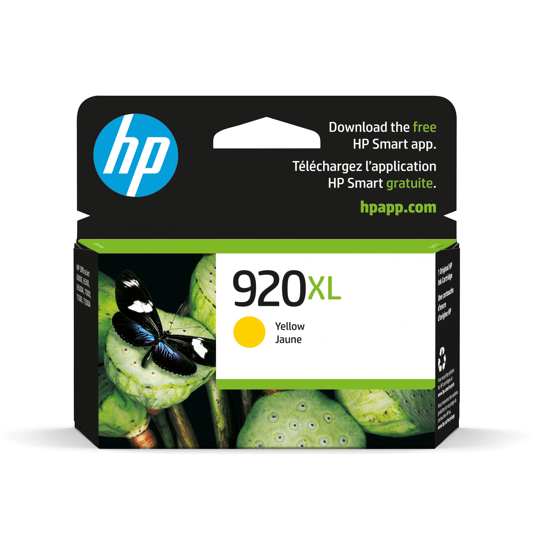 HP 920XL (CD974AN) Yellow Original Inkjet Cartridge - Cartouches Certifiees