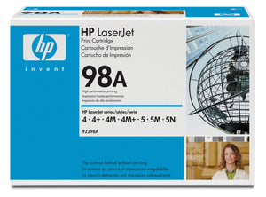 HP 92298A (98A) Black Original Toner Cartridge - Cartouches Certifiees