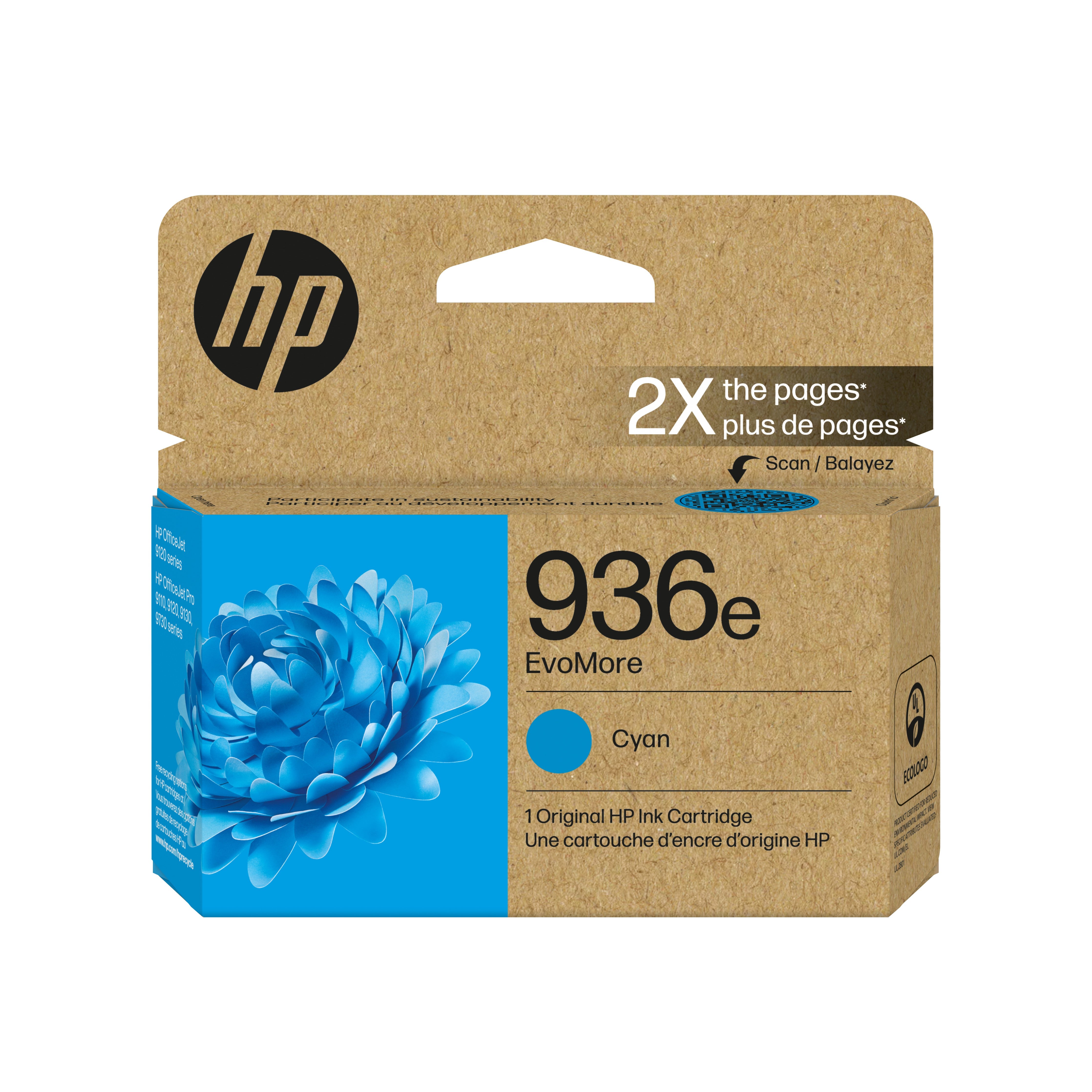 HP 936E (4S6V3LN) EVOMORE Cyan Original Inkjet Cartridge - Cartouches Certifiees