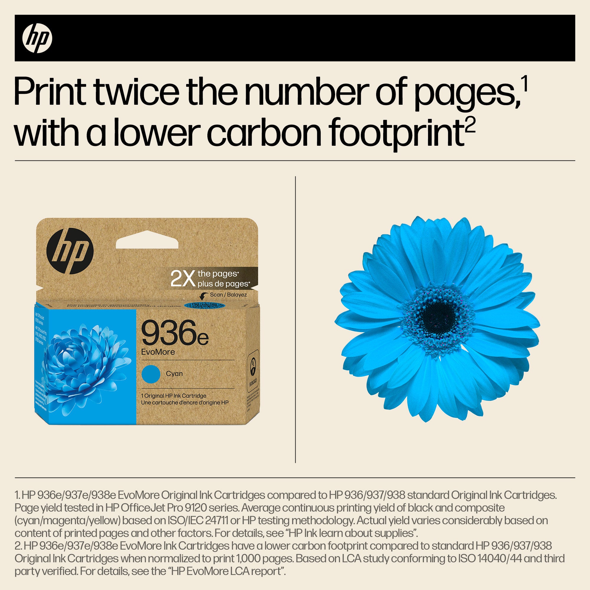 HP 936E (4S6V3LN) EVOMORE Cyan Original Inkjet Cartridge - Cartouches Certifiees