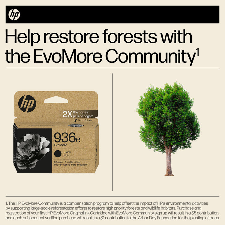 HP 936E (4S6V6LN) EVOMORE Black Original Inkjet Cartridge - Cartouches Certifiees