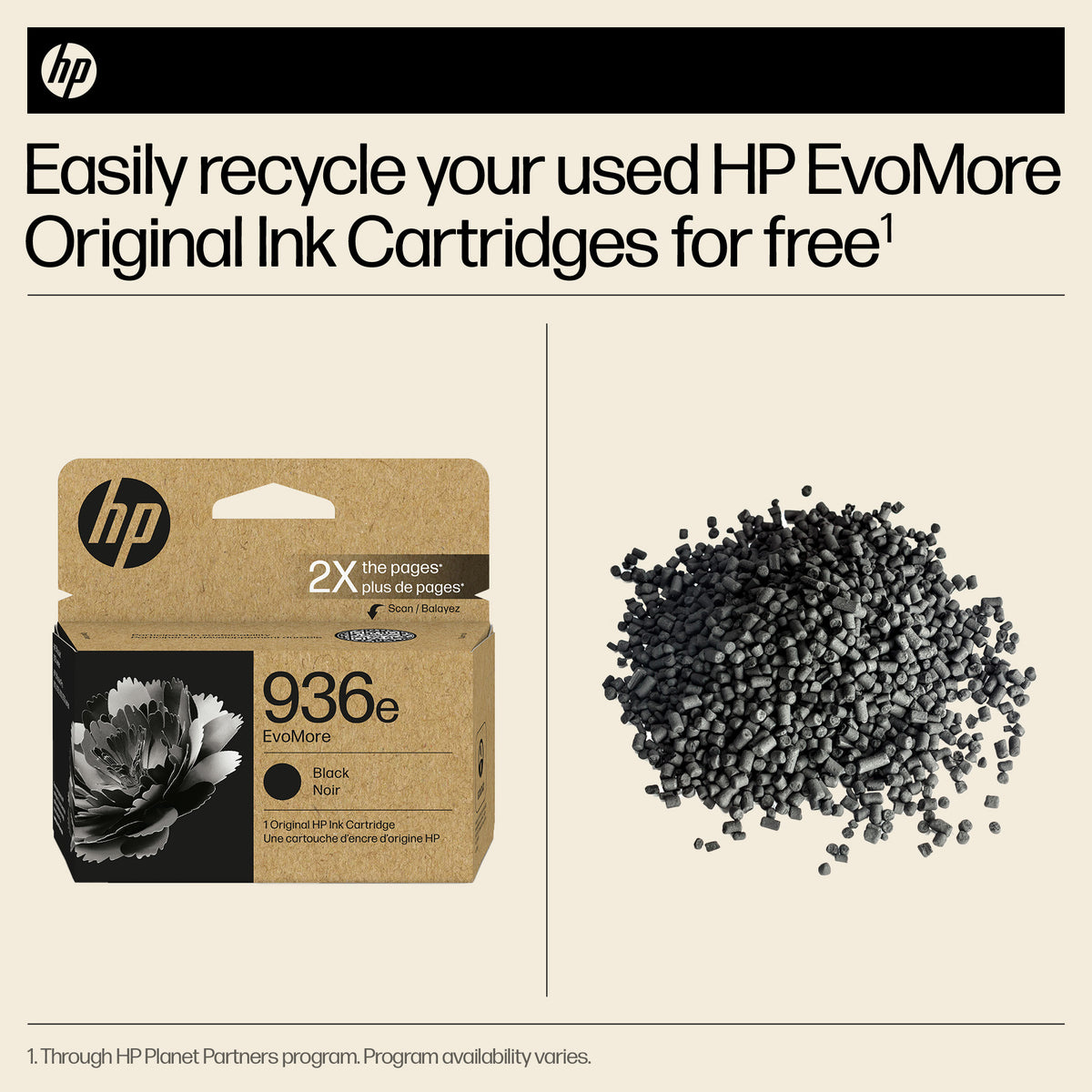 HP 936E (4S6V6LN) EVOMORE Black Original Inkjet Cartridge - Cartouches Certifiees